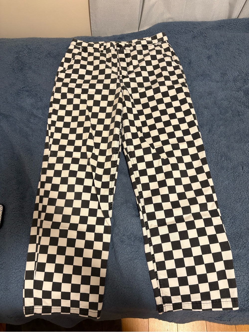 Vans Black & White Checkerboard Pants - Cropped